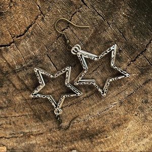 Metal Stars Fashion Drop Earrings
